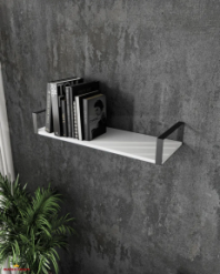 Полиця настінна білий/чорний XR28