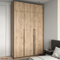  каф Морели R-0016 Рамо 3 дверный дуб аппалачи со штангой и полками 150см