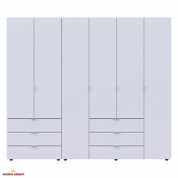 Шафа Дорос Гелар білий 6 дверна 232,5 см 4