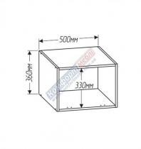 Антресоль А50.36.1Д Бар глубокая Крашеный высокий глянец с печатью