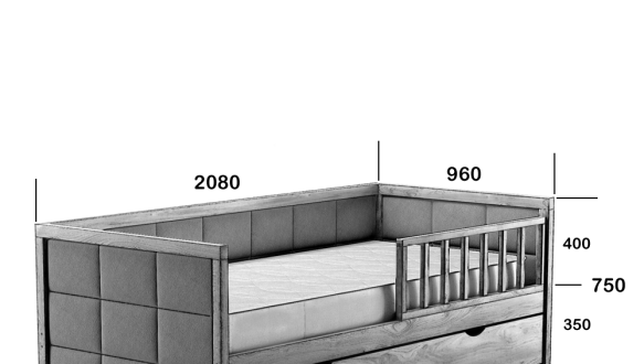 Детская кровать с ящиками Nevis 9