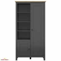 Шкаф комбинированный BRW Poland SZF2D Hesen 2 дверный черный 106 см