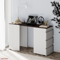 Стол письменный с комодом Art in Head Molli / Молли Белый бриллиант / Венге 