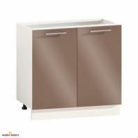 Тумба нижняя Н80.82.2Д Мойка Крашеный высокий глянец