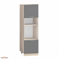 Шкаф П60.214.2Д В.4 под духовку и микроволновку Хай-Тек глянец перламутр