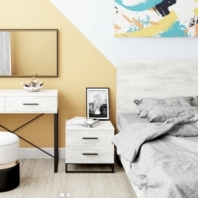 Тумба приліжкова з двома шухлядами Art in Head Asсet / Аскет