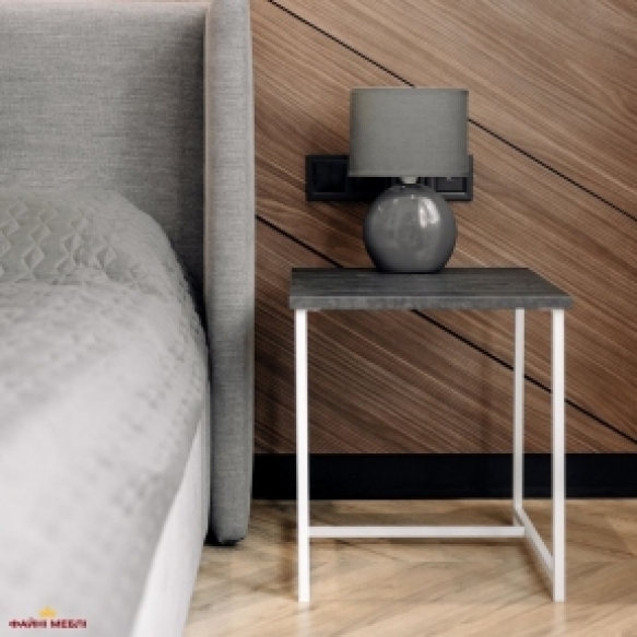 Столик Квадро S вугільний камінь 