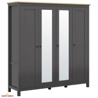 Шафа SZF2L2D3E BRW Poland Hesen 3 дверна чорний 197 см