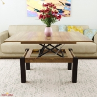 Стол-трансформер B-Fly Дуб Барокко янтарный/Венге