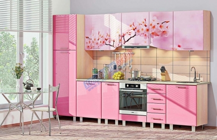 Модульная кухня Хай-тек цветная печать 31