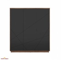 Шафа SZF3D BRW Poland Forn 3 дверна чорний 180 см