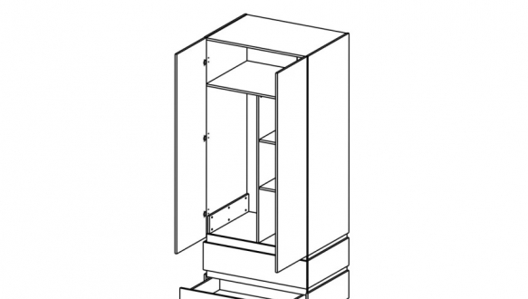 Шкаф комбинированный SZF2D2S Лаер 0