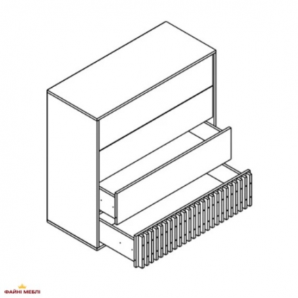 Комод KOM4S Брус 0