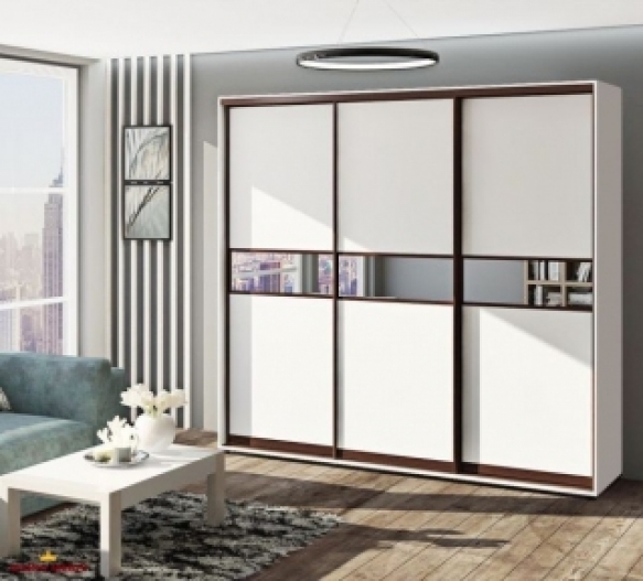 Шкаф-купе 2,1м Модель-2 крашеный высокий глянец трехдверный