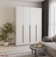 Шафа Mebelstar Оскар чотирьохдверна 160 см Білий сніг 160 см