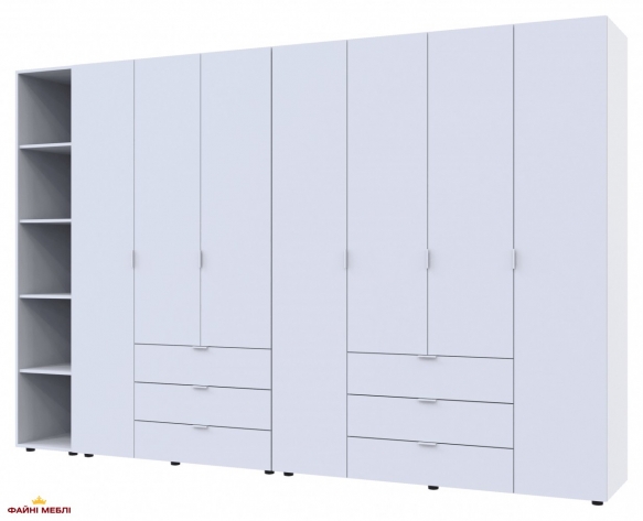 Шафа Дорос Гелар білий з Етажеркою 7 дверна 309,4 см 2