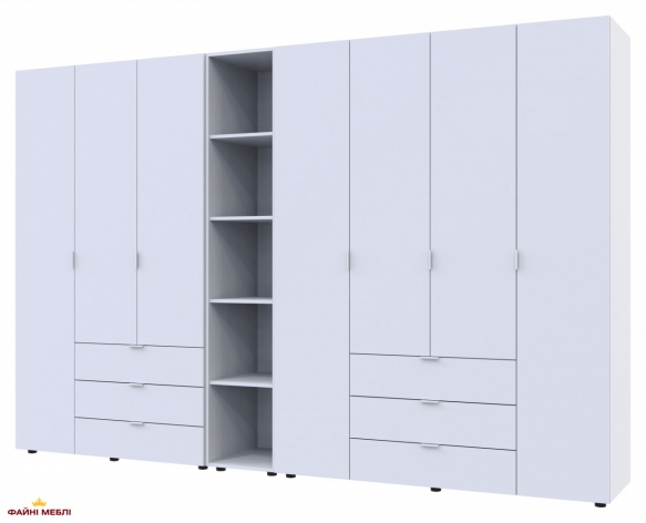 Шафа Дорос Гелар білий з Етажеркою 7 дверна 309,4 см 4