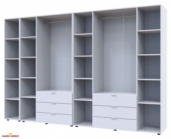 Шафа Дорос Гелар білий з Етажеркою 7 дверна 309,4 см 0