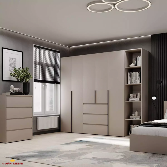 Шкаф распашной комбинированный четырёхдверный Art In Head №14 Light, ширина 240 см 7 Шкаф распашной комбинированный четырёхдверный Art In Head №14 Light, ширина 240 см 7