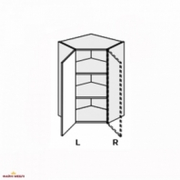 Секция верхняя правая УголВ 45° 650х650/900 1дв Миллениум WG