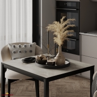 Обеденный стол Brevity Loft mini Ателье светлый/Чёрный металл