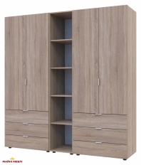 Шафа Дорос Гелар дуб сонома з Етажеркою 4-х дверна 193,2 см