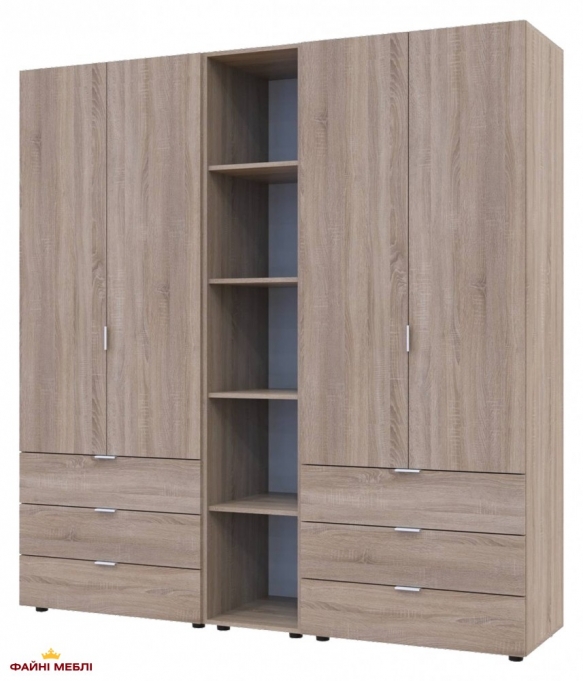 Шафа Дорос Гелар дуб сонома з Етажеркою 4-х дверна 193,2 см 0