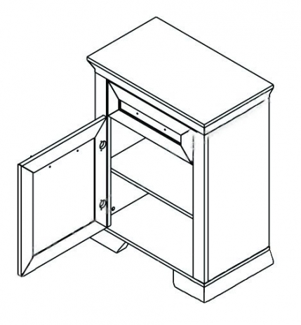 Тумочка KOM1D1S Марсель 2