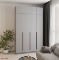 Шафа Mebelstar Оскар чотирьохдверна з антресоллю Сіра мишка 160 см