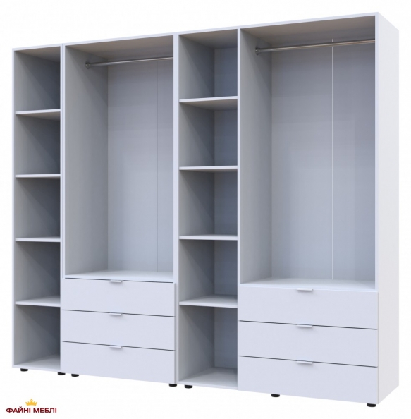 Шафа Дорос Гелар білий з Етажеркою 5 дверна 231,9 см 4