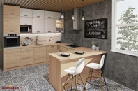 Кухня Хай-тек з текстурою комплект