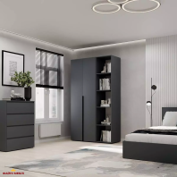 Шкаф распашной комбинированный двухдверный Art In Head №11 Light, ширина 120 см