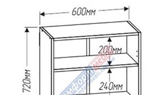Тумба верхняя В60.72.2СК/В60.92.2СК Минимал 0