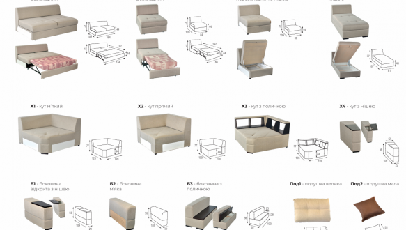 Модульний диван Шеріданс Меблі Стиль 0