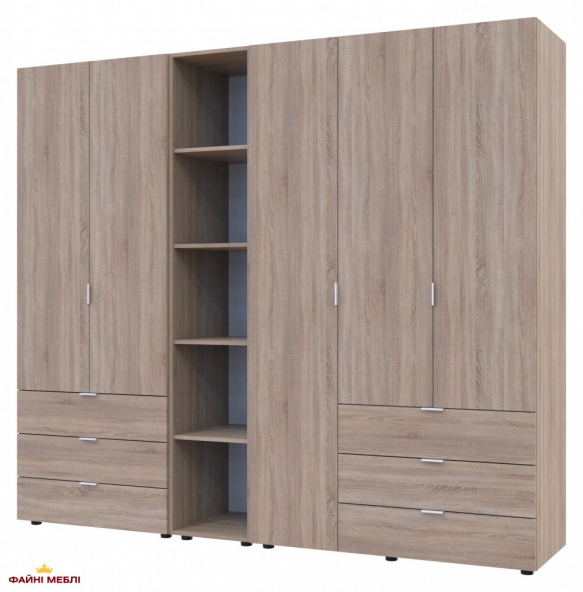 Шафа Дорос Гелар дуб сонома з Етажеркою 5 дверна 231,9 см 0