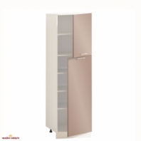 Шкаф П60.214.2Д В.5 для посуды с полками Крашеный высокий глянец с печатью