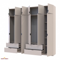 Шафа для одягу Дорос Лукас кашемір 6 дверна 255 см