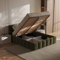 Мягкая кровать 1.8х2.0 подъёмная с каркасом Тони