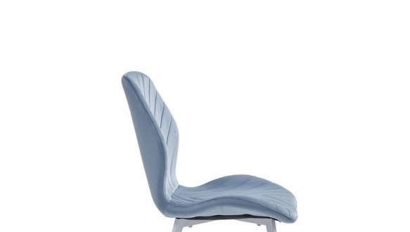 Стул N-54 голубой топаз велюр + белый 0