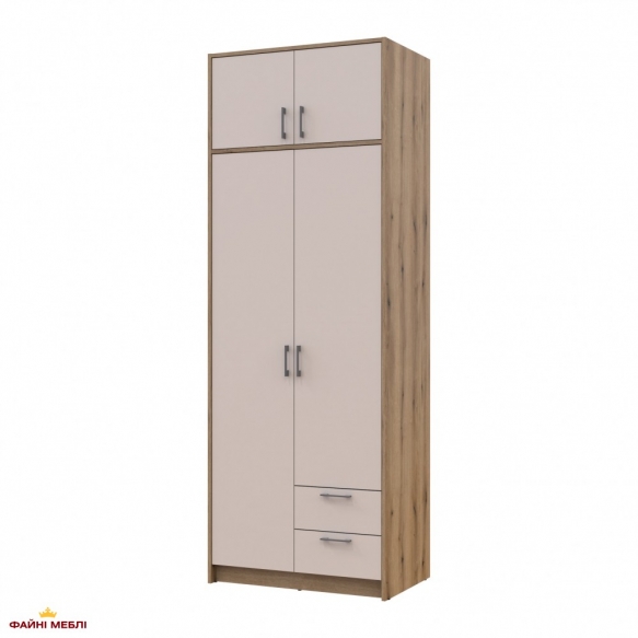 Шафа для одягу Дорос Ронді кашемір з антресоллю 2 дверна 82 см 9