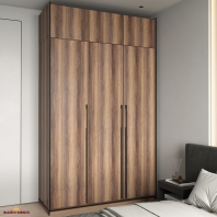 Шкаф Морели R-0016 Рамо 3 дверный дуб кверкус со штангой и полками 150см