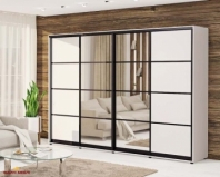 Шкаф-купе 4м четырехдверный с зеркалом из 4-х частей