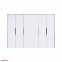 Шафа 6дв Міромарк Лука 6 дверна білий глянець 300 см