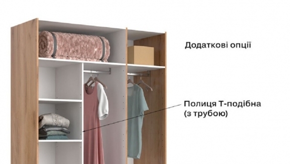Шафа 3дв з дзеркалом Асті 10