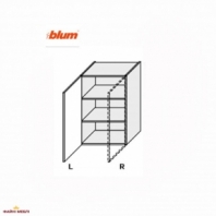 Секция верхняя левая 40В/720 1дв Pro Blum Миллениум WG