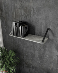 Полиця настінна бетон/чорний XT21