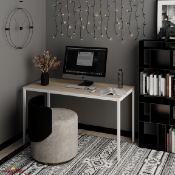 Письменный стол Brevity Loft standart Дуб сонома/Белый металл