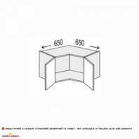 Секція верхня КутВ 90° 650х650/450 2дв Лео