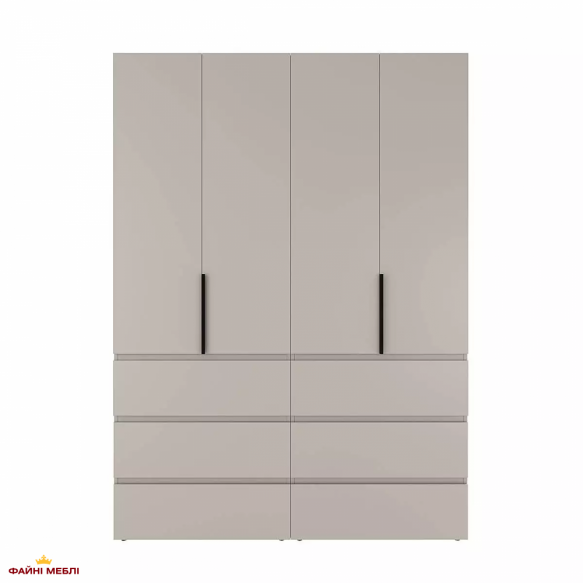 Шкаф распашной комбинированный четырёхдверный Art In Head №10 Light, ширина 160 см 5 Шкаф распашной комбинированный четырёхдверный Art In Head №10 Light, ширина 160 см 5