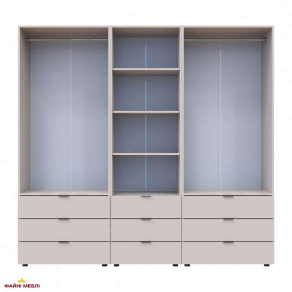 Шафа для одягу Дорос Гелар кашемір 4-х дверна з пеналом 215 см 2